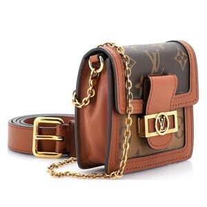 Louis Vuitton Monogram Mini Crossbody Bumbag Brown and Tan with Gold Hardware
